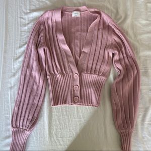 Aritzia Wilfred Plunge Front Cardigan